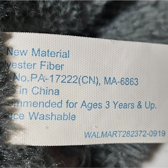 Walmart Valentines Day Grey Teddy Bear 13 inch Plush Pink Hearts Stuffed Animal - Picture 5 of 7